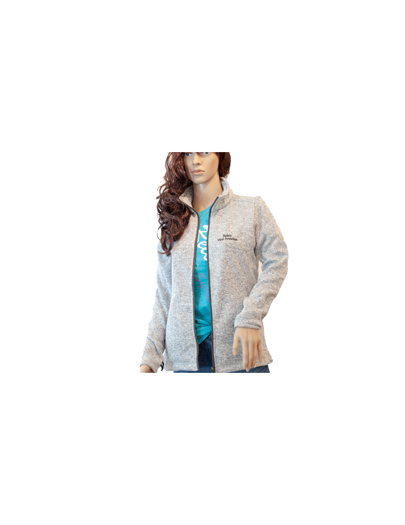 Damen-Strickfleece-Jacke (heather grey)