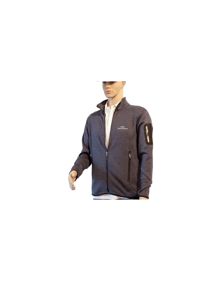 Herren Strickfleece-Jacke (dark grey)